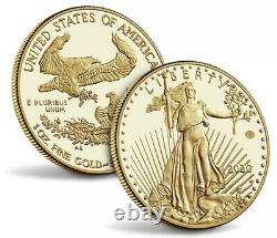 End of World War II 75th Anniversary American Eagle GOLD & SILVER Coin IN HAND