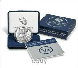 End of World War II 75th Anniversary American Eagle Silver Proof CoinOrder con
