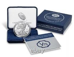 End of World War II 75th Anniversary American Eagle Silver Proof Coin BRAND NEW