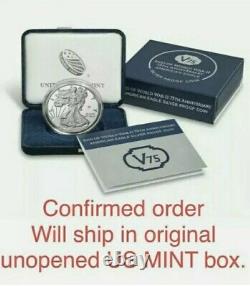 End of World War II 75th Anniversary American Eagle Silver Proof Coin IN HAND