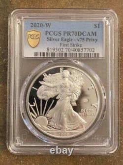 End of World War II 75th Anniversary American Eagle Silver Proof Coin PCGS PR 70