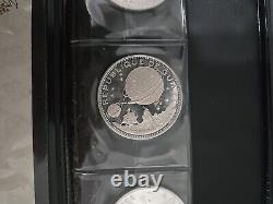 Equatorial Guinee 1958 Rare 3 Silver Coin Set With GOA 1000/1000