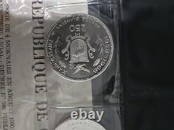Equatorial Guinee 1958 Rare 3 Silver Coin Set With GOA 1000/1000