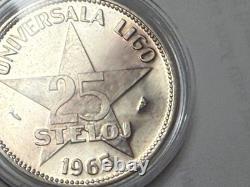 Esperanto Set 25 Steloj coins Both Types 1965 (CN) & 1959 (Silver) Rare