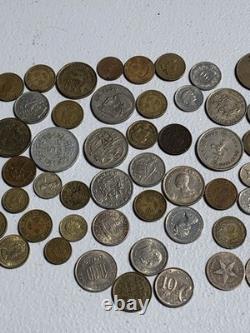 Estate Lot Of Foreign Coins Including Coin Silver, 60%, Thailand Bahts & More