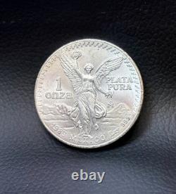 Exceptional Gem Brilliant Uncirculated 1983 Mexico Silver 1 Onza Coin Exceptional Gem Brilliant Uncirculated 1983 Mexico Silver 1 Onza Coin