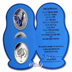 FATHER FROST Charming Russian Matryoshka Doll COIN 2020 SOLOMON ISLANDS GLOBAL