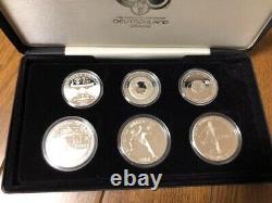 FIFA World Cup Official Commemorative Coin Set of 6 Foreign Silver Coins 3676MT