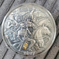FOUR HORSEMEN of The Apocalypse 3 Oz Silver Coin 3000 Francs Cameroon 2019