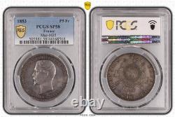 FRANCE Napoleon III 1853 AR Essai 5 Francs. PCGS SP58 Mazard 1635c (R5) Gad-731