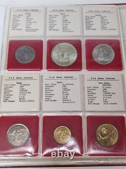 Fao 2 Money Album 79-80-81 With Gold And Silver 6 Pages 36 Coins Total