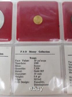 Fao 2 Money Album 79-80-81 With Gold And Silver 6 Pages 36 Coins Total