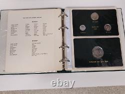 Fao Money Album 1980-1981-1982-1983 Green Album With Silver 6 Pages 28 Coins