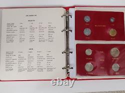 Fao Money Album 1982-1983-1984-1985 Red Album With Silver 5 Pages 33 Coins