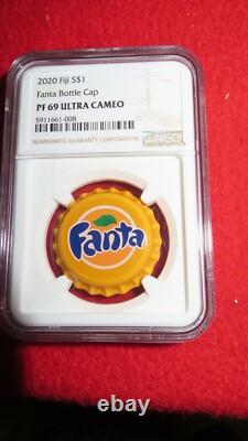 Fiji $1 2020 Traditional Design Fanta Bottle Cap NGC PF 69 Ultra Cameo Silver