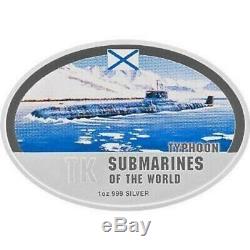 Fiji 2010 Submarines of the World Typhoon Ohio 4 x 1 Oz Silver Proof Coin Set