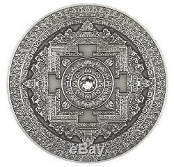 Fiji 2015-2018 Mandala Art Coin 4pcs Set Silver Antique Finish World Mitage 500