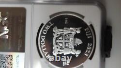 Fiji Silver Coin 2023 JFK John F Kennedy $2 NGC PF69 NO RESERVE
