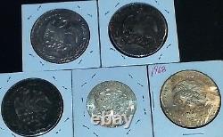 Five (5) Silver Bullion/Coins from Mexico Libertads-Peso-World-Rare-Obsolete
