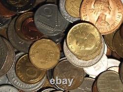 Five Pounds (roughly 500+/-) WORLD COINS Bulk Mixed Lot FOREIGN COINS & tokens