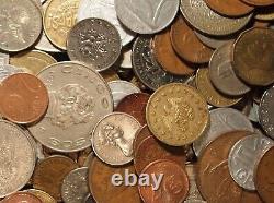 Five Pounds (roughly 500+/-) WORLD COINS Bulk Mixed Lot FOREIGN COINS & tokens