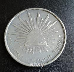 Foreign Silver Coins 1899 Go RS Mexico 1 Peso Cap & Rays Silver