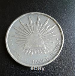 Foreign Silver Coins 1899 Go RS Mexico 1 Peso Cap & Rays Silver