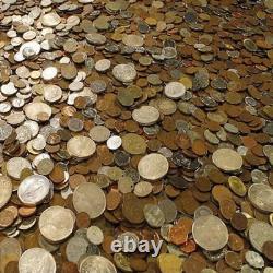 Foreign World Coins Lot 3Lb Pounds 200 stamps 25 world banknotesE ANCIENT COINS
