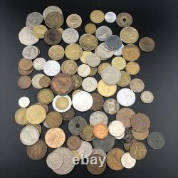 Foreign World Coins Lot 3Lb Pounds 200 stamps 25 world banknotesE ANCIENT COINS