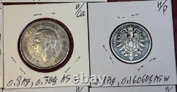 Foreign World Silver 12 Coin Lot 4 Oz Of ASW 1875 to 1977 From 8 Countries