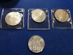 Four Germany 10 Ten Deutsche Mark Olympiad München Circulated Silver Coin Clean