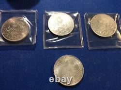 Four Germany 10 Ten Deutsche Mark Olympiad München Circulated Silver Coin Clean