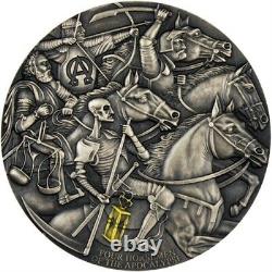 Four Hoursemen of the Apocalypse 2019 3oz Silver High Relief With Select Gilding