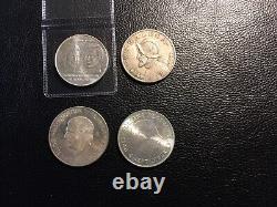 Four silver coins Sweden Panama Mexico Netherlands Nice condition great price