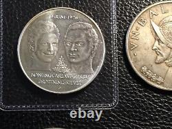 Four silver coins Sweden Panama Mexico Netherlands Nice condition great price