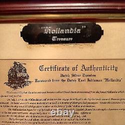 Framed 1743 Dutch Silver Ducaton Recovered From The Hollandia With COA & Apprais