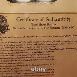 Framed 1743 Dutch Silver Ducaton Recovered From The Hollandia With COA & Apprais