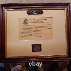 Framed 1743 Dutch Silver Ducaton Recovered From The Hollandia With COA & Apprais