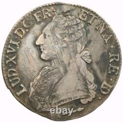 France 1788 Cow Mint Mark Province Of Bern Ecu Louis XVI Large Silver Coin 1H