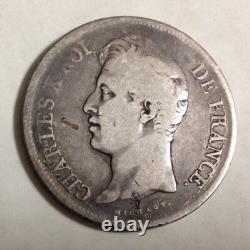 France 1830 W FIVE 5 Francs Charles X Lille Mint