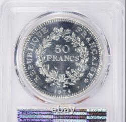 France 1974 Silver 50 Francs KM-941.1 PCGS MS-68 Gad-882 F-427