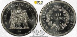 France 1974 Silver 50 Francs KM-941.1 PCGS MS-68 Gad-882 F-427
