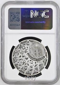 France 2021 Lunar Ox Zodiac Year High Relief Silver Coin 1oz 20 Euro NGC PF 69