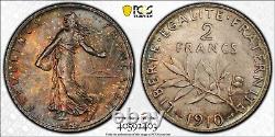 France 2 Francs Semeuse 1910 Silver PCGS MS64+ MS coin French