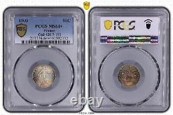 France 50 centimes semeuse 1900 Silver PCGS MS64+ Gad. 420 F. 190 Coin