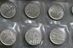 France 5 Francs Collection (1960-2001) With 10 Silver Coins B43 Cg40-9