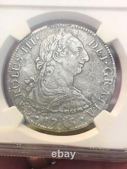 GENUINE SUNKEN TREASURE! 1783 MO 8 Reales Silver Coin NGC El Cazador Shipwreck