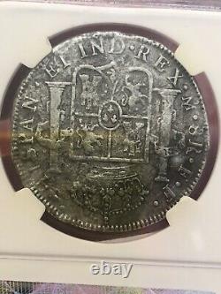 GENUINE SUNKEN TREASURE! 1783 MO 8 Reales Silver Coin NGC El Cazador Shipwreck