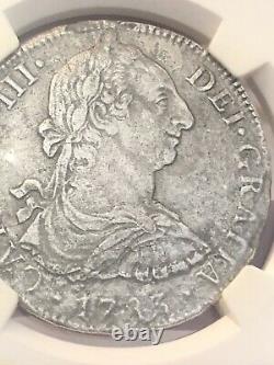 GENUINE SUNKEN TREASURE! 1783 MO 8 Reales Silver Coin NGC El Cazador Shipwreck