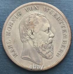 GERMAN ESTATES 1876 F 5 Mark Charles I FÜNF MARK